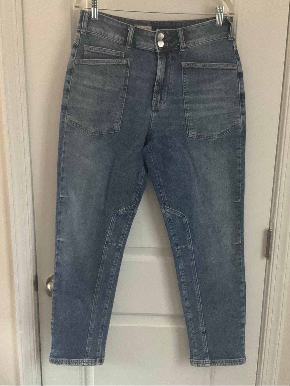 Anthropologie Pilcro Washed Blue Ankle Crop Jeans
